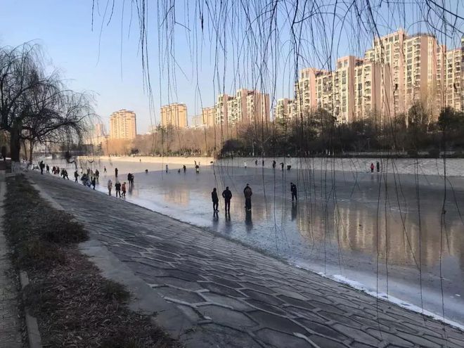 太KK体育危险了!在沛县沿河冰面上滑冰玩耍！别拿生命开玩笑！！！(图5)